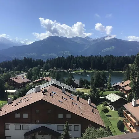 Attique - Vue Plongeante Sur Le Lac De La Moubra Crans-Montana Extérieur photo
